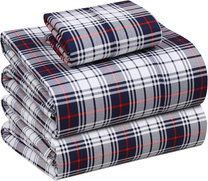 RUVANTI 100% Cotton Sheets – Twin Size Percale Bedding, Cooling & Breathable by Ruvanti