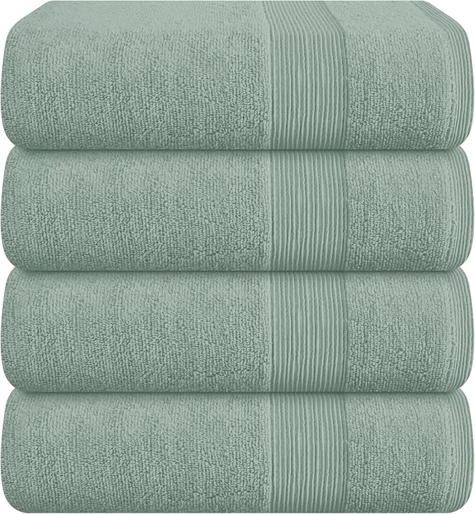 Belizzi Home 4 Pack Bath Towel Set 27x54, 100% Ring Spun Cotton, Ultra Soft by Unknown