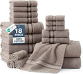 LANE LINEN Luxury 100% Cotton Towels Set 18 – Zero Twist, 6 Bath Towels by LaneLinen