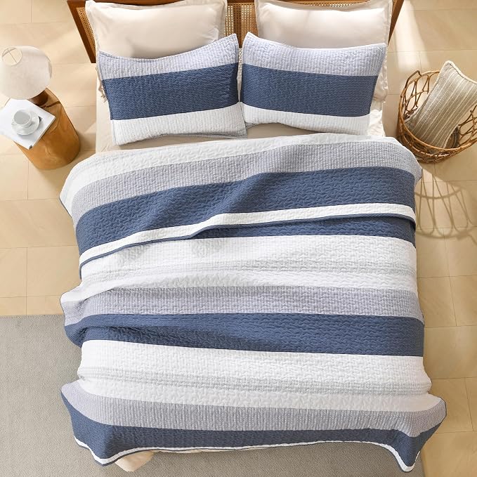 Litanika California King Quilt Set Mineral Blue - Image 3