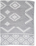 Bersuse 100% Cotton Teotihuacan XL Throw Blanket Turkish Towel Beach Blanket by Bersuse