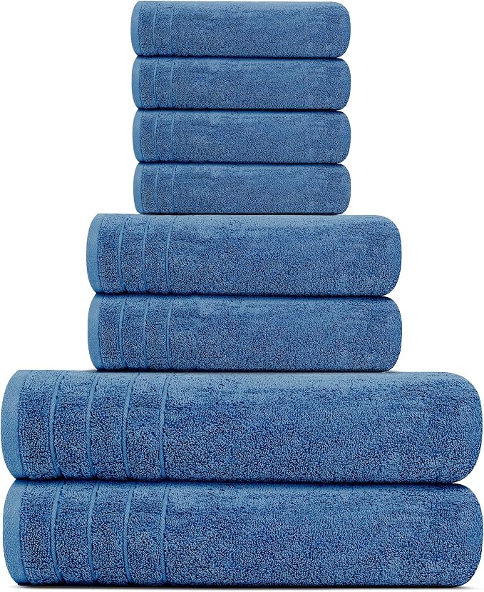 Tens Towels Pack of 8 Towels Set, 2 Extra Large Bath, 2 Hand, 4 Washcloths - Image 5