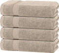 Wealuxe Taupe Bath Towels 27x54 Inch, Cotton Towel Set by WhiteClassic