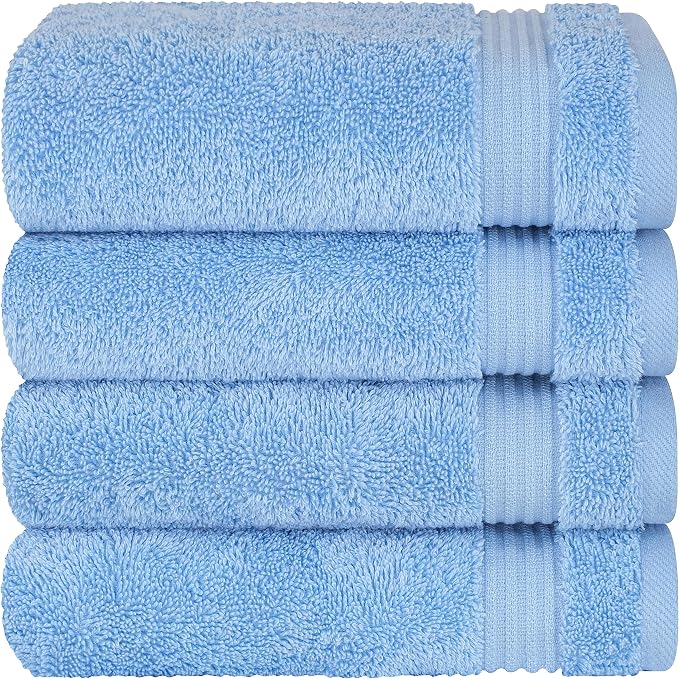 Cotton Paradise Hand Towels for Bathroom, 100% Cotton Turkish 4 Piece Hand by UNITEDHOMETEXTILE