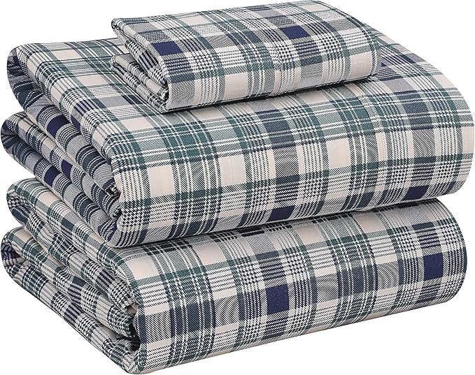 RUVANTI 100% Cotton Sheets – Twin Size Percale Bedding, Cooling & Breathable by Ruvanti