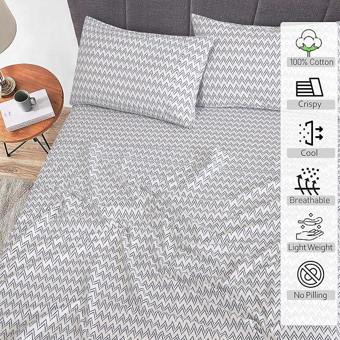 RUVANTI 100% Cotton Sheets – Full Size Percale Bedding, Cooling & Breathable - Image 2