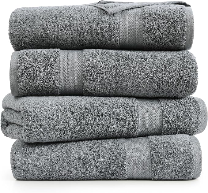 LANE LINEN 4 Pack Bath Towels Set - Image 2