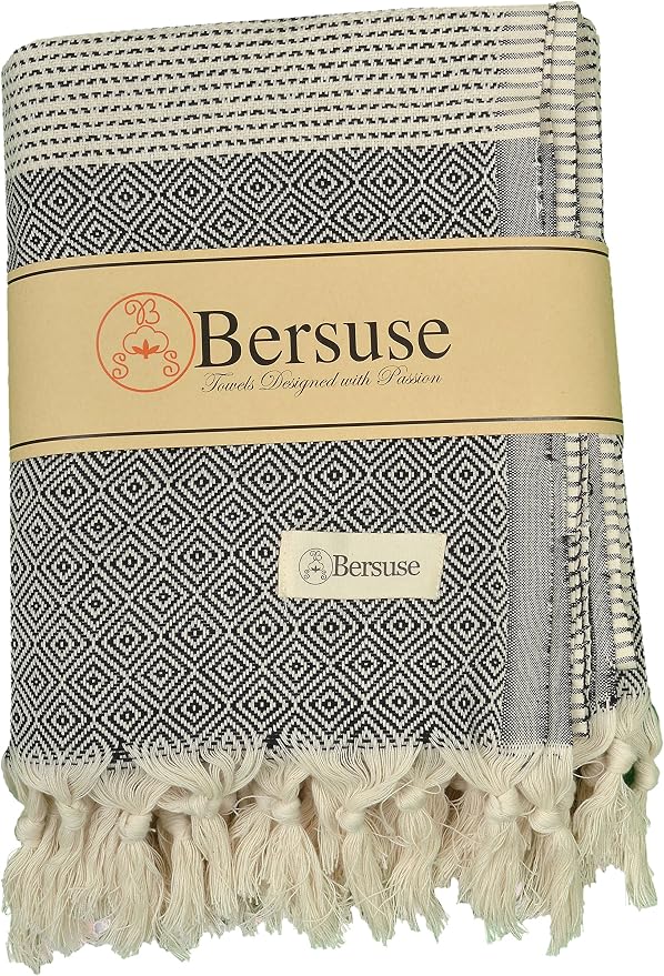 Bersuse 100% Cotton Hierapolis XL Throw Blanket by Bersuse