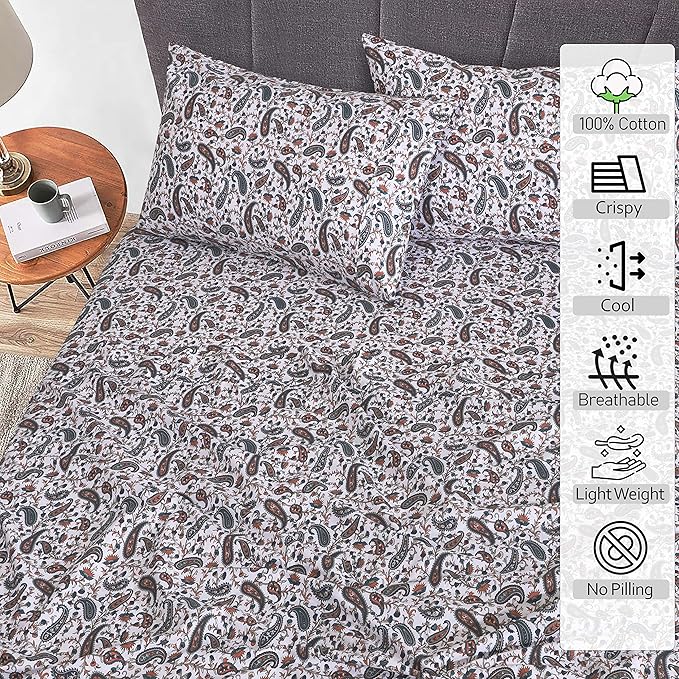 RUVANTI 100% Cotton Sheets – Twin XL Size Percale Bedding, Cooling & Breathable - Image 2