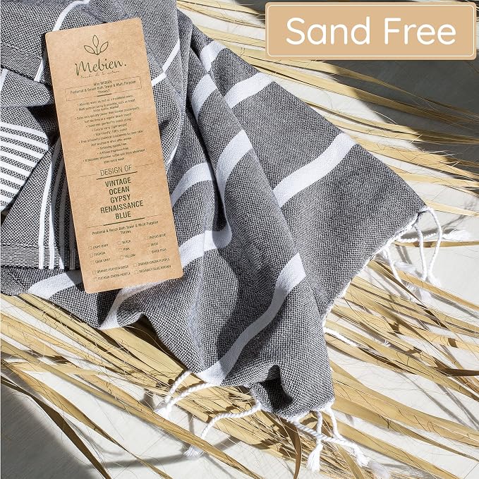 Premium Turkish Beach Towel – 100% Cotton, Quick Dry, Sand Free, Oversized - Image 3