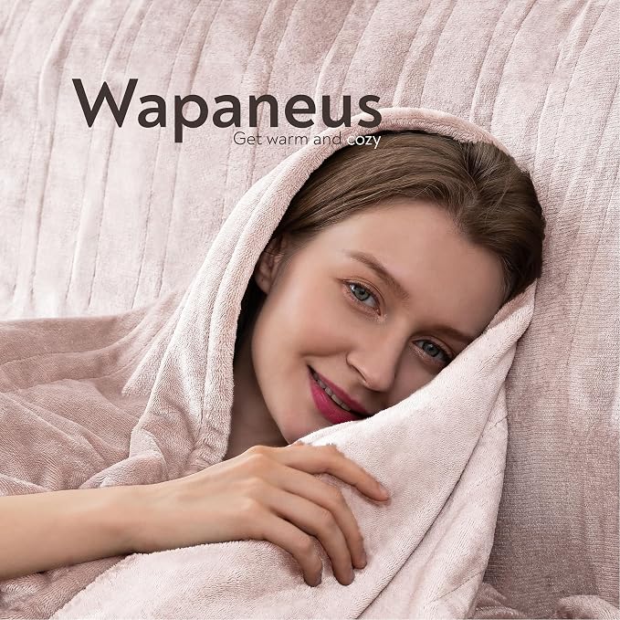 Wapaneus Foot Pocket Heated Blanket Electric Throw - Image 2