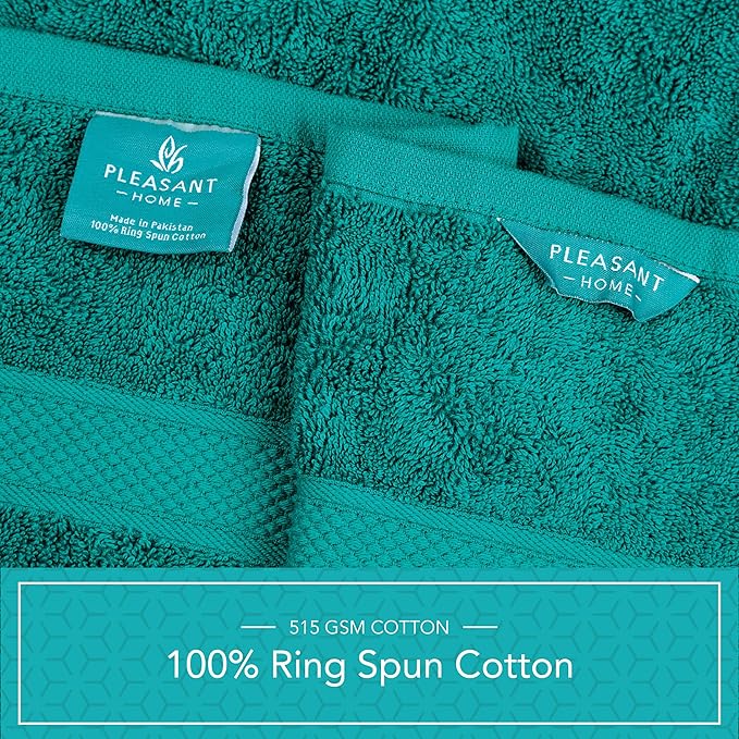Pleasant Home Bath Towels Set of 6 100% Cotton, 515 GSM | Lightweight, Soft & - Image 4