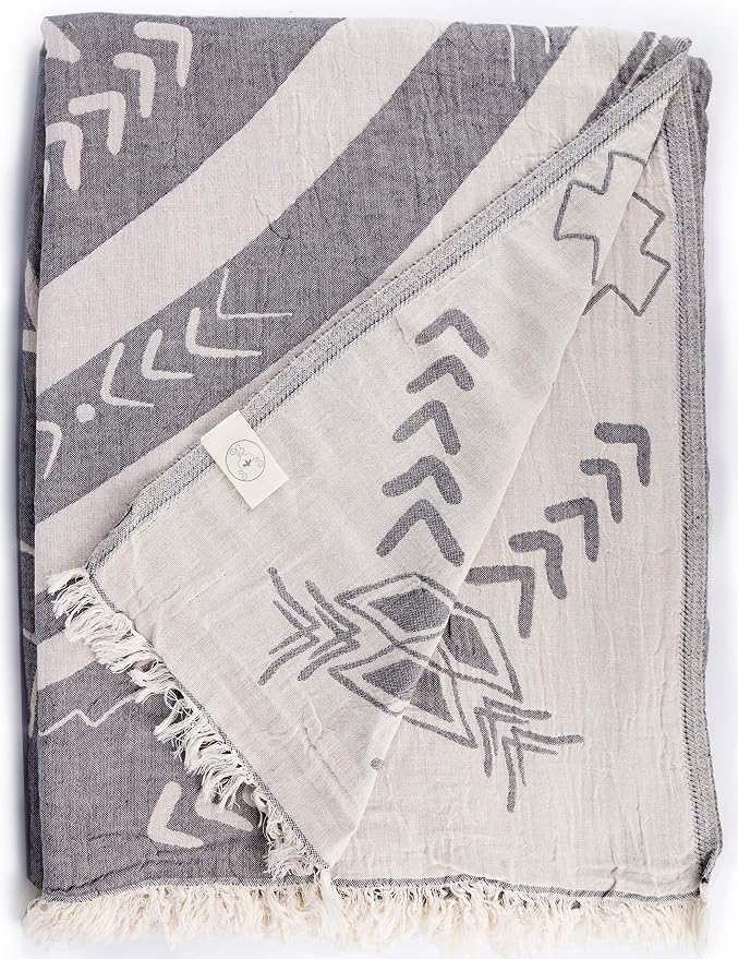 Bersuse 100% Cotton Kona XL Throw Blanket Turkish Towel Beach Blanket by Bersuse