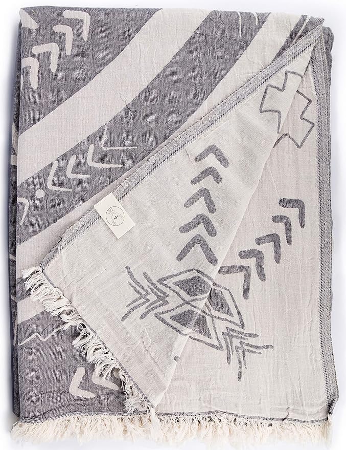 Bersuse 100% Cotton Kona XL Throw Blanket Turkish Towel Beach Blanket - Image 9