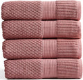 NY Loft 100% Cotton Bath Towel 4 Pack | Super Soft & Absorbent Quick-Dry Bath by NYLoft