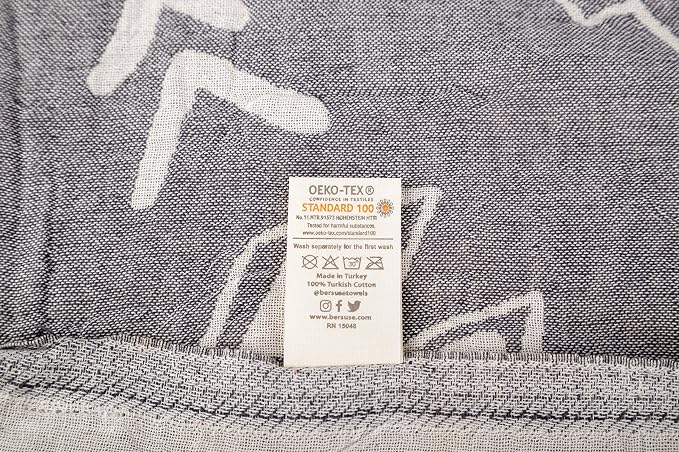 Bersuse 100% Cotton Kona XL Throw Blanket Turkish Towel Beach Blanket - Image 7
