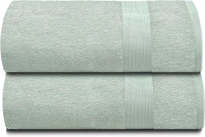 Belizzi Home Premium Cotton Oversized 2 Pack Bath Sheet 35x70-100% Pure Cotton by Unknown
