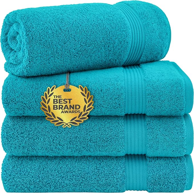 Cotton Paradise 4 Piece Turkish Bath Towels by UNITEDHOMETEXTILE