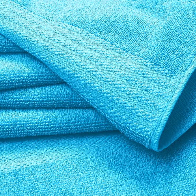 GLAMBURG Ultra Soft 8-Piece Towel Set -100% Pure Ringspun Cotton, Contains 2 - Image 2