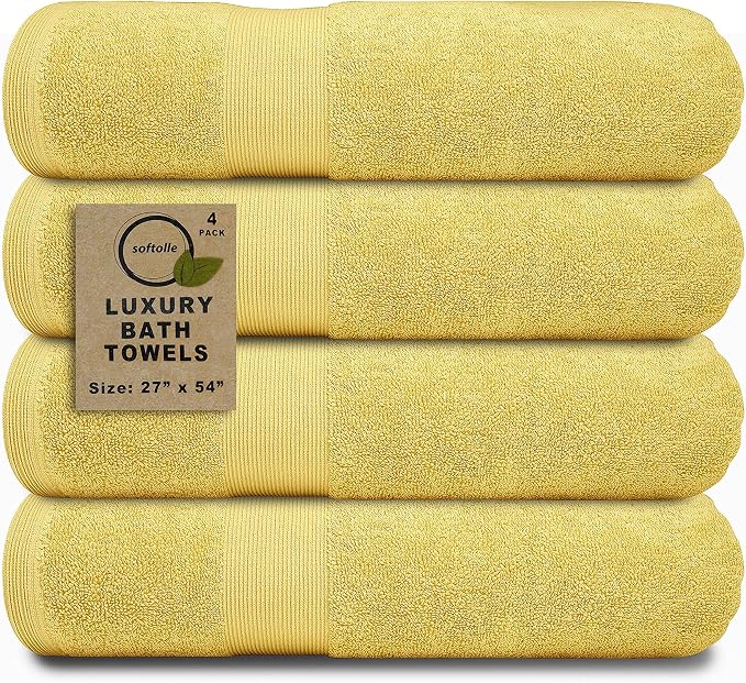 Softolle Luxury Bath Towels Set of 4 | Towels by Softolle
