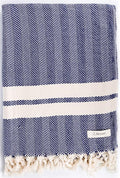 Bersuse 100% Cotton Herringbone XL Throw Blanket by Bersuse