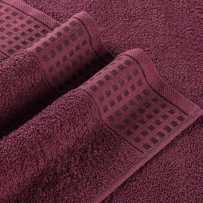 GLAMBURG 100% Cotton Ultra Soft 6 Pack Towel Set, Contains 2 Bath Towels 28x55 - Image 2