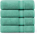 LANE LINEN Large Teal Cotton Bath Sheets, 4 Piece Set, Quick Dry, Super Soft by LaneLinen