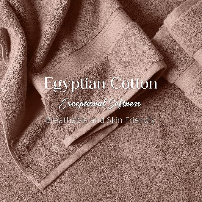 Superior Egyptian Cotton Pile Bath Towels, Ultra Soft Luxury Towel, Thick Plush - Image 5