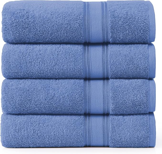 LANE LINEN 100% Cotton 4 Pack Bath Sheets by LaneLinen