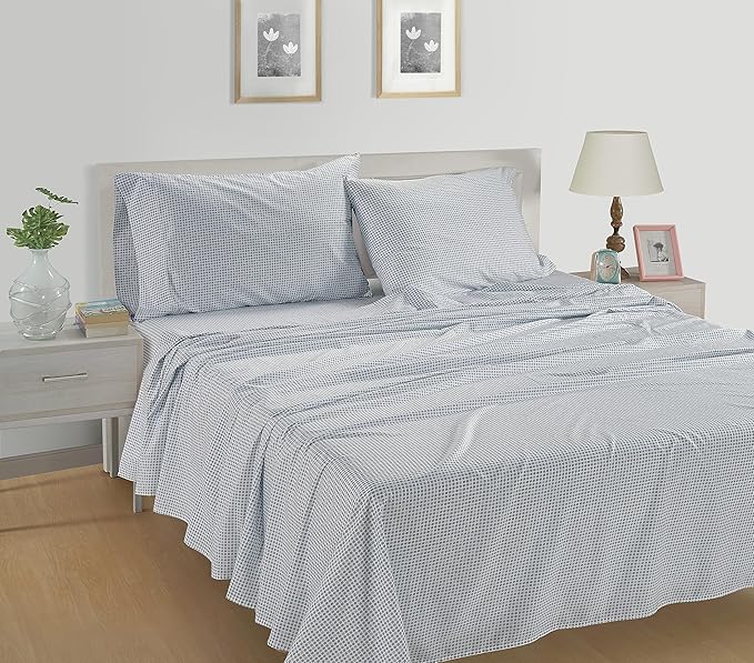 LANE LINEN 100% Organic Cotton Pre Washed Extra Long Twin Sheets Low Pill Fade - Image 2
