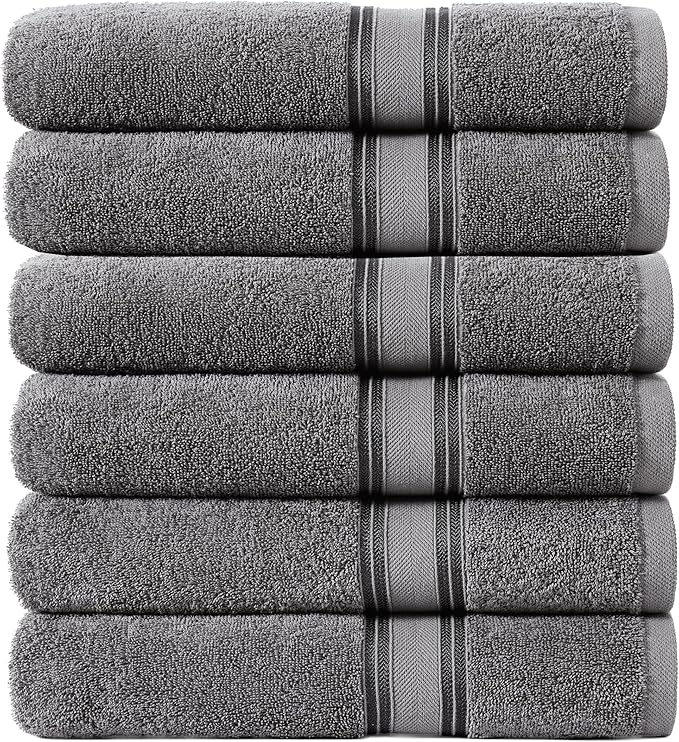 LANE LINEN Luxury Bath Towels Set of 6 by LaneLinen